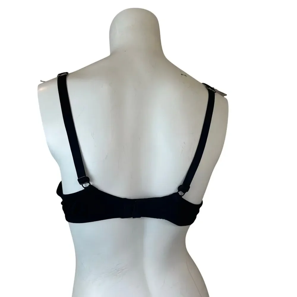 Le Mystere Aria 1271 Black Lace Push Up Bra sz 38B